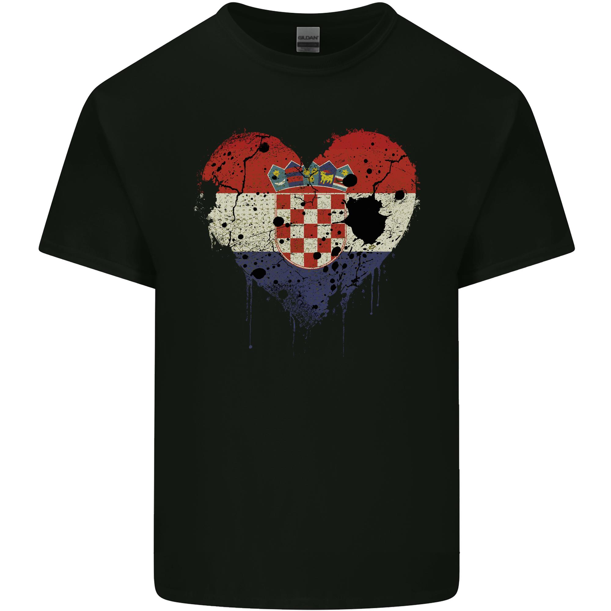 Love Croatia Flag Croatian Day Football Unisexs Light Cotton TShirt S