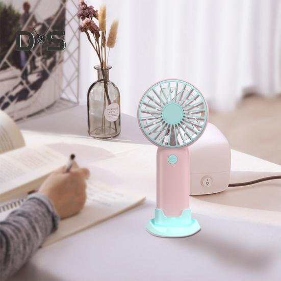 Handgehaltener kleiner Ventilator, starker Luftstrom, geringe Geräuschentwicklung, geringer Stromverbrauch, kompakte Größe, tragbarer batteriebetriebener Taschenkühlventilator