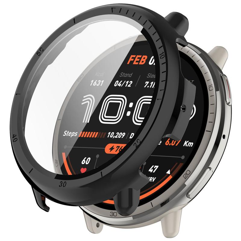 Carcasă PC+ Sticlă Securizată pentru Amazfit Active2 Ceas Inteligent Curea Bumper Carcasă Acoperire Completă Protector Ecran Accesorii