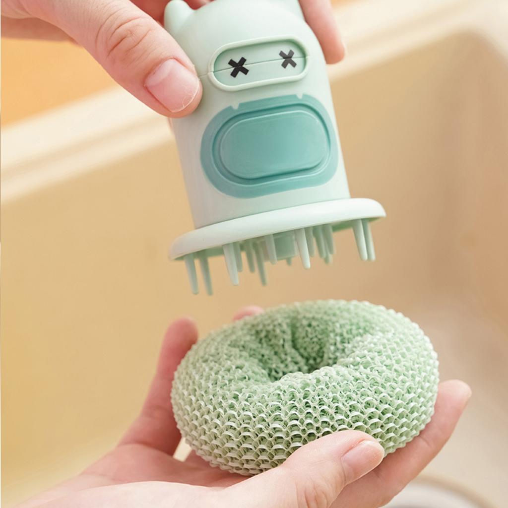 Haushaltsreinigungsbürste Küche Cartoon Druckbürste Kreative Flüssigkeit Niedliche Topfbürste Neue Topfbürste