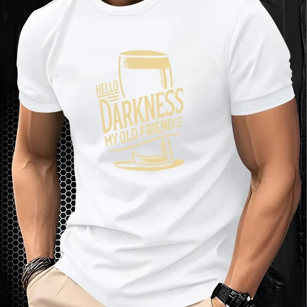 100 Cotton Unisexs Loose Tshirt Fashionable Simple Creative Dark Printed Short Sleeved Round Neck Casual Top