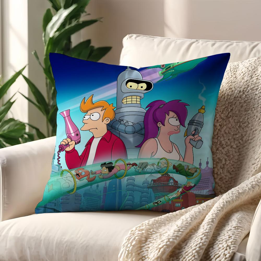 Cartoon FFuturamas Funny Cushion Cover For Pillow Printing Sofa Decoration Home Car Room Coffee Shop Office Nordic Simplicity