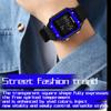 SANDA Electronic Watch Multifunctional Waterproof Sports Electronic Watch Fashion Trend Silicone Band Electronic Watch