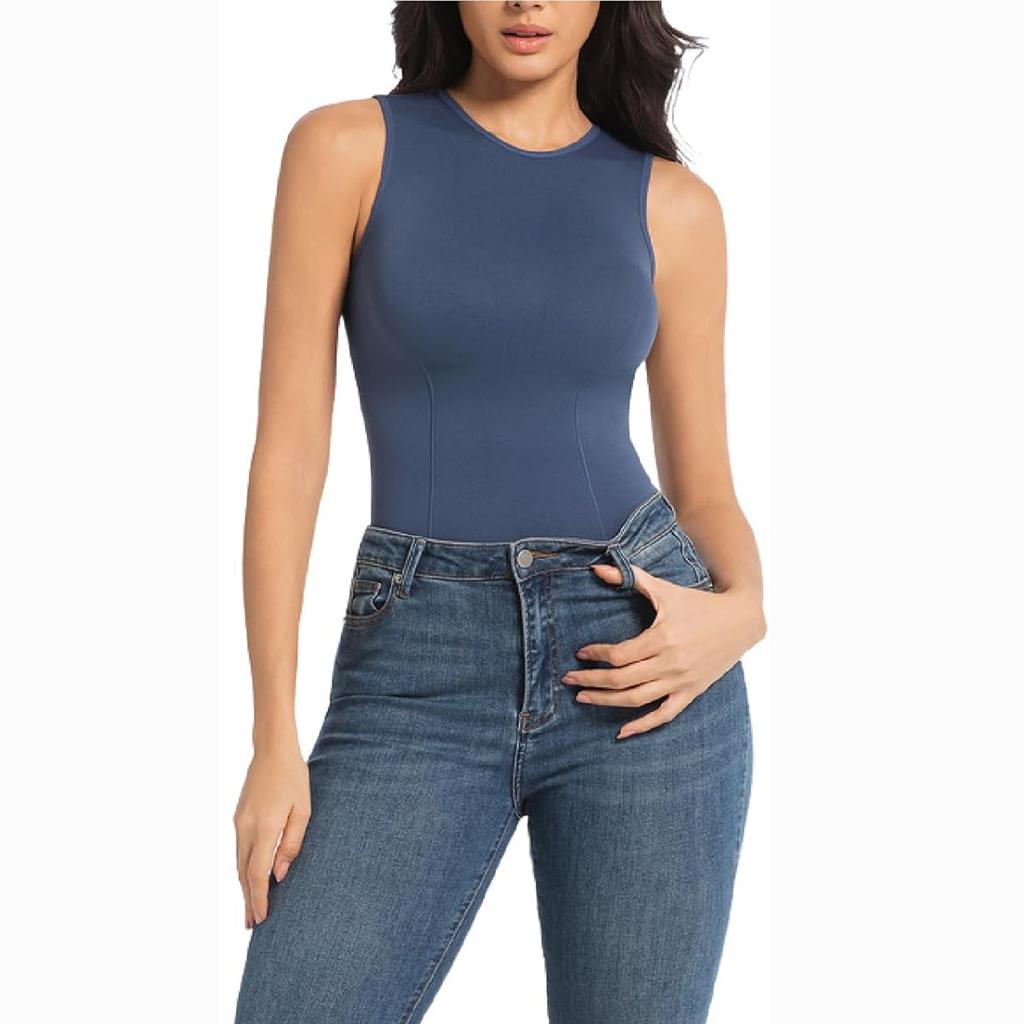 Seamless Thong Bodysuits for Women Tummy Control Shapewear One Piece Leotard Shirt Going Out Romper Tops Waist Trainer Slimming Body Shaper