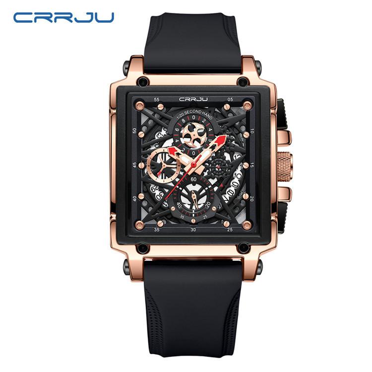 CRRJU/2312 New Belt Men's Watch Watch Simple Business Personality Multi-functional Men's Calendar