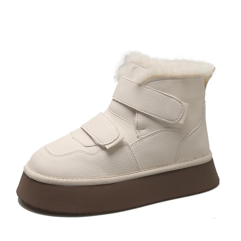 

Средний каблук, плоские ботинки для снега, ботильоны с круглым носком, зимняя женская обувь, горячая распродажа 2024 года, однотонные, лаконичные женские ботинки Botas 40 бежевый