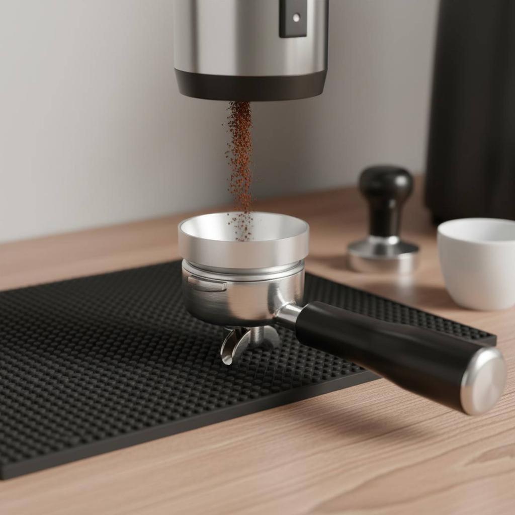 Adhesive Portafilter Collar Reduces Waste Coffee Dosing Collar Coffee Powder Receiving Collar Long-Lasting Coffee Professional