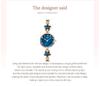 Women's Watch Simple Fashion Starfish Bracelet Blue Multi Sided Glass Dial Trendy Female Student Vintage Quartz Wristwatches