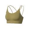 Li Ning Fitness Series FW22 Solid Color Logo Print Sports Bra Women Underwear Green AUBS096-6
