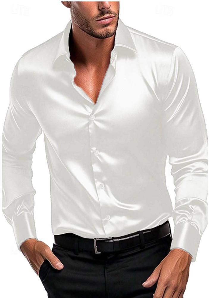 2025 Men's Silky Fabric Long-Sleeve Business Casual Shirt