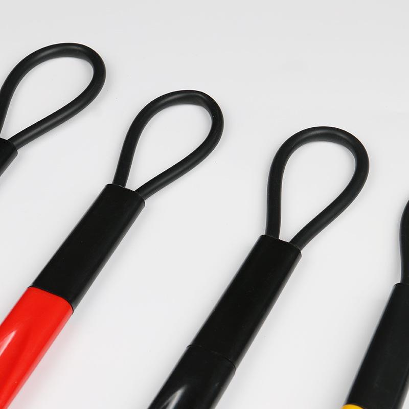 Z016 48cm Leather Cord Plastic Shoehorn - No Bend Shoe Helper
