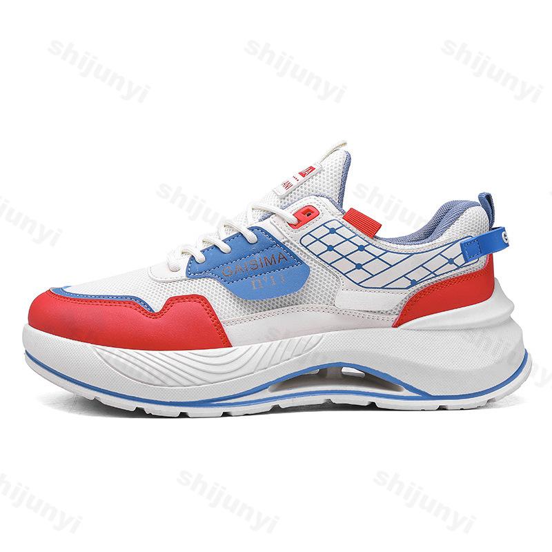 Men Casual Sneakers Board Shoes Outdoor Walking Mesh Breathable 2025 Trendy Shoe Thick Soled Comfort Male Footwear