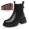 Fashion AIYUQI Snow Boots Women 2025 New Genuine Leather Women Ankle Boots British Style Natural Wool Winter Warm Women Chelsea Boots
