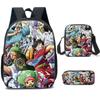 ONE PIECE Cross-border trendy backpack European and American retro schoolbag third grade~ fourth grade bag