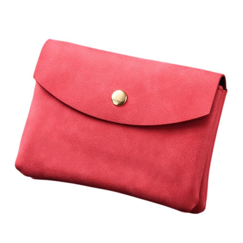 Doppellagige Wechselgeldtasche, Kartenetui für Herren und Damen, große Kapazität, Münzfach, weiche Tasche mit Druckknopf, kleine Mini-Kurzgeldbörse.