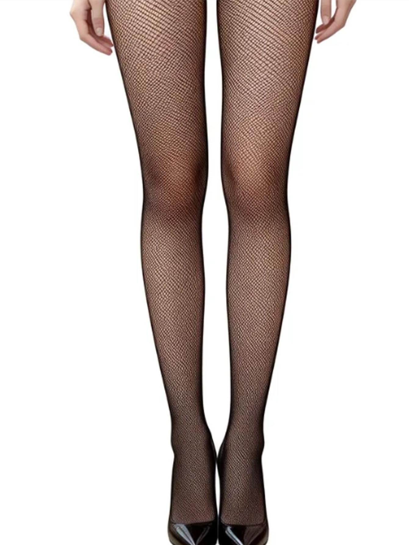 

1 Pair Classic Sexy Black Fishnet Stockings Women Suitable for 520 Dates, Qixi Sweet Trips, White Day Outfits One Size чорний