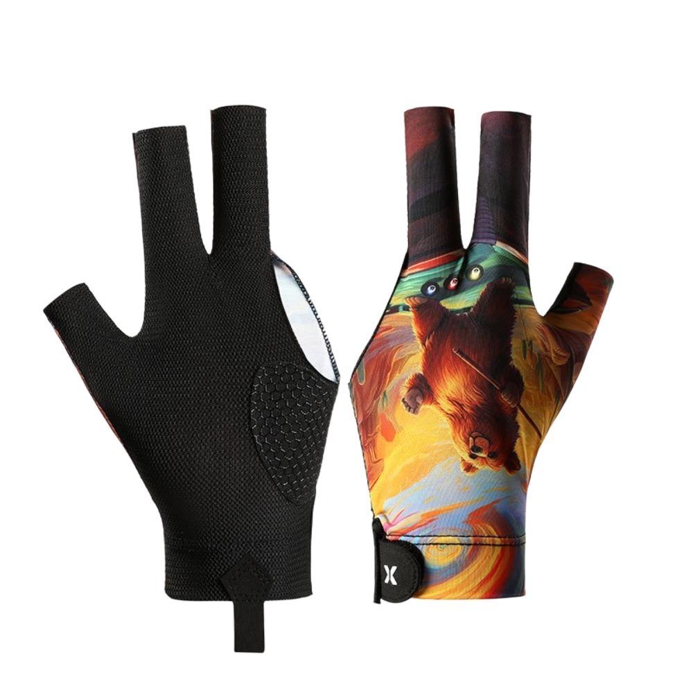 Elastischer Billardhandschuh Linke Hand Snooker Billardhandschuh Drei-Finger-Handschuh Fitnesszubehör