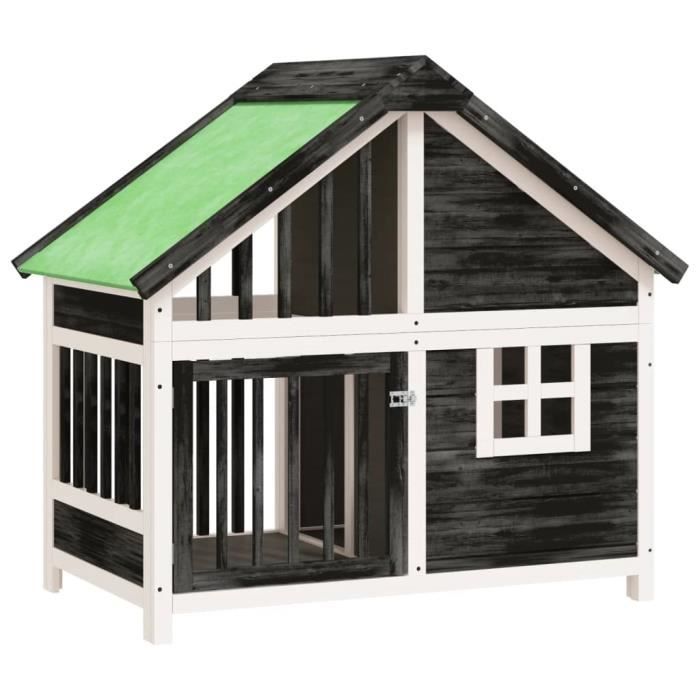 VidaXL Chenil gris 96x60,5x87 cm bois de pin solide 172268