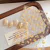 YITU Ginkgo Nail Art Stickers: Embossed, Flashy, Self-Adhesive Decor YT4373
