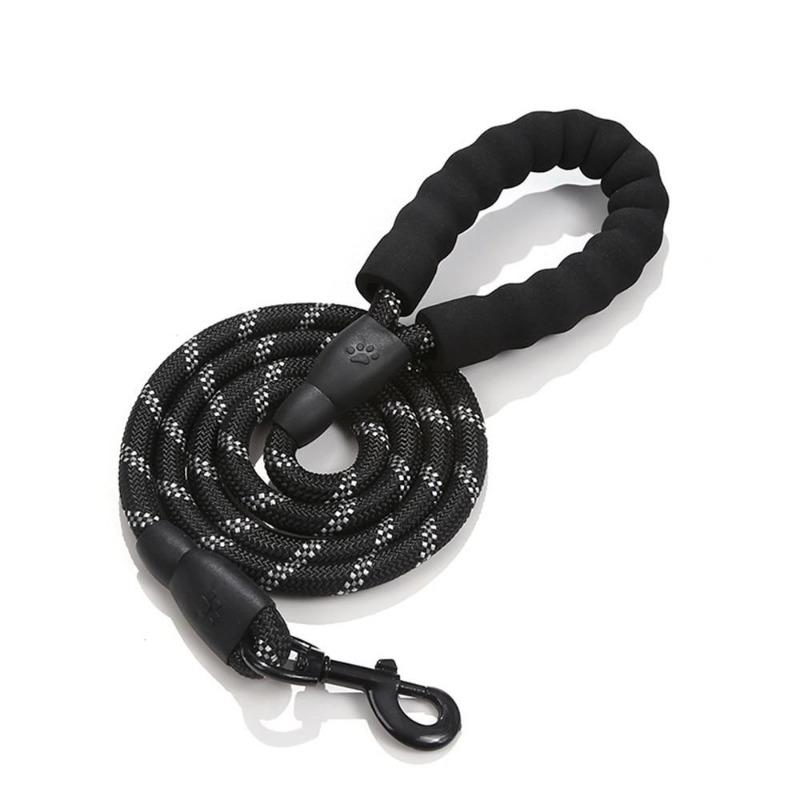 Reflektierende Hundeleine Mehrfarbig Runde Seil Hundekette Hundeleine Bequemes Griffset