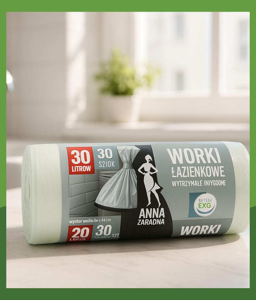 Worki Na Odpady 20L Białe Hdld A'30 Anna Zaradna