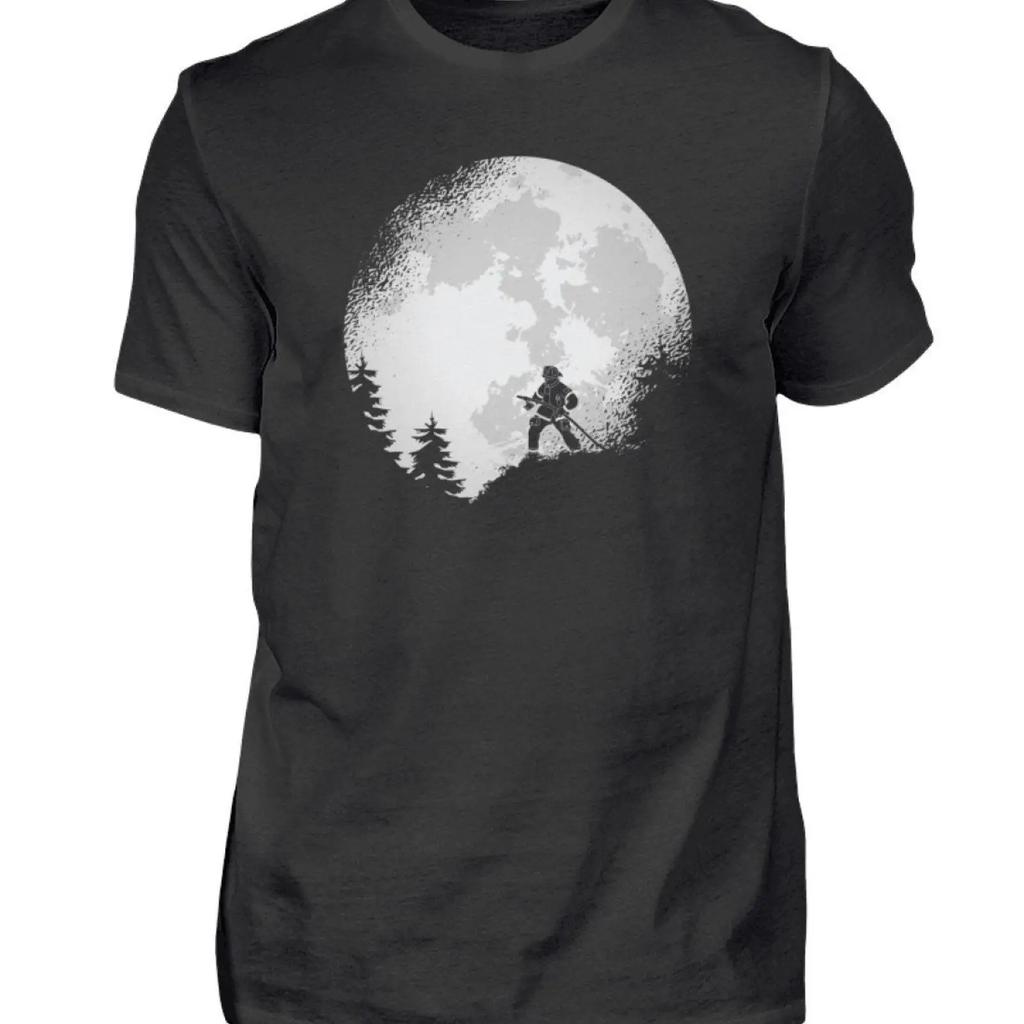 Fireman Full Moon T Shirt vintage Washed Casual Stretched streetwear Unisex Comfortable Slightl
