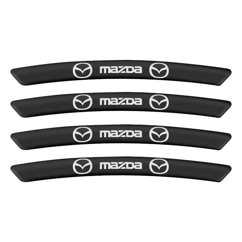 

4 шт. Алюминиевый значок-эмблема для автомобиля, Декор дисков ступицы колеса, 3D-наклейки для Mazda 2 3 6 CX-3 CX-5 CX-8 MX-30 MX-5 BT-50 ATENZA R360 коричневый