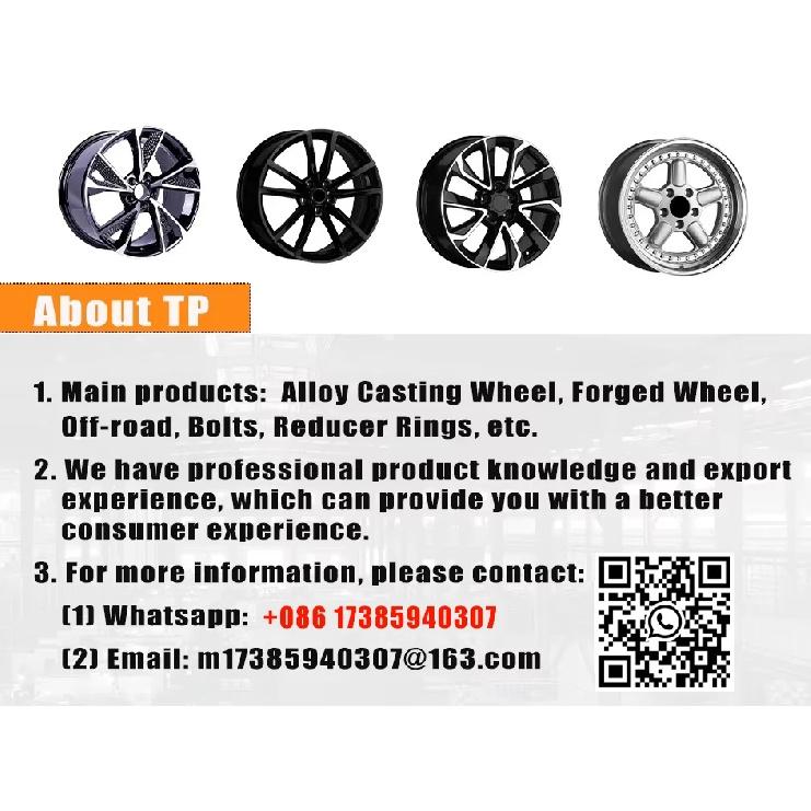 TP Allloy Wheels 17*8j 17*9j PCD 5X120 Stagged ET 20 22 BML + Silver Cover Passenger Car Wheels