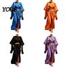 Lightweight Polyester Suit Women Summer 2 Piece Outfits, Batwing Half Sleeve Crop Top Spring Autumn And High Slit Maxi Skirt Travel Vacation Matching