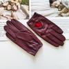 Women's Sheepskin Driver Gloves Thin Breathable Unlined Colored Leather Gloves Summer