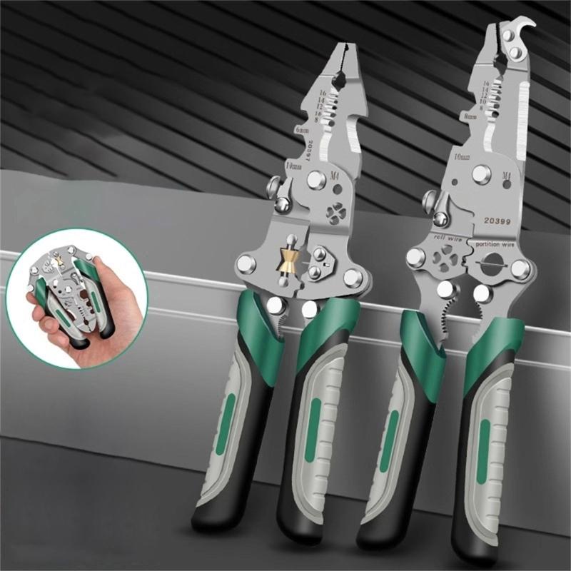 16/18 in 1 Foldable Wire Stripper Crimper Cable Cutter Plier Professional Electrical Wire Stripping Tool Wire Stripper