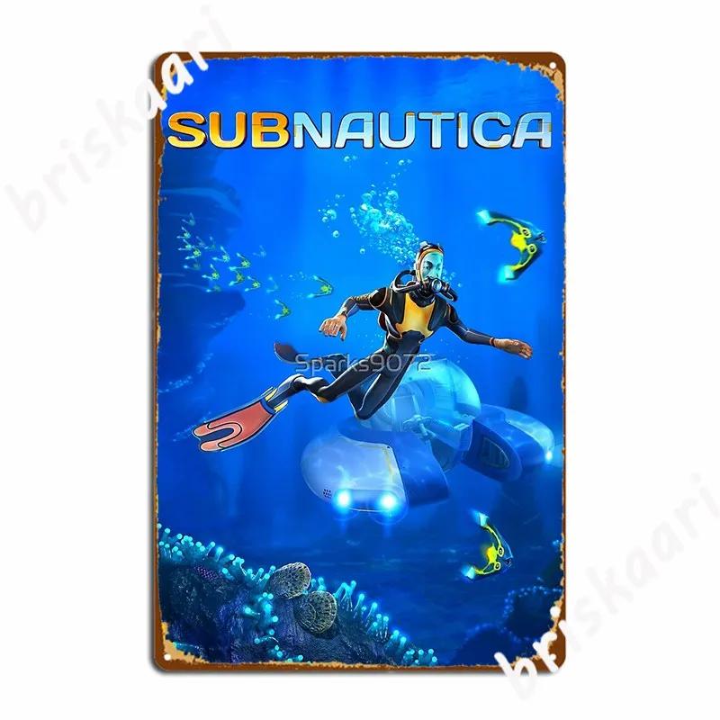 

Subnautica Poster Metal Plaque Cinema Garage Mural Painting Pub Garage Designing Tin Sign Posters 20x30cm