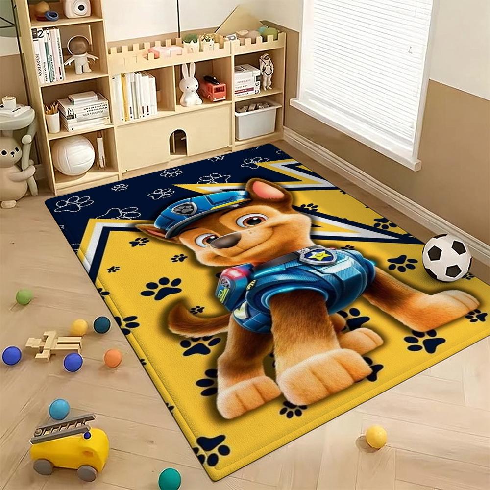 Paw Patrol Police Pup Rectangular Rug Soft Texture Nonslip Carpet For Bedroom Door Living Room Area Home Decor New Year Gift