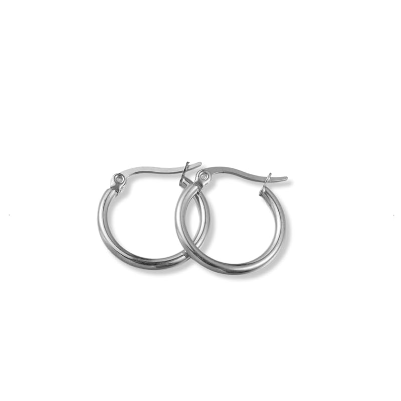 

[Petit-Germe] petit gelme hoop earrings stainless 316L 15mm silver color P1026