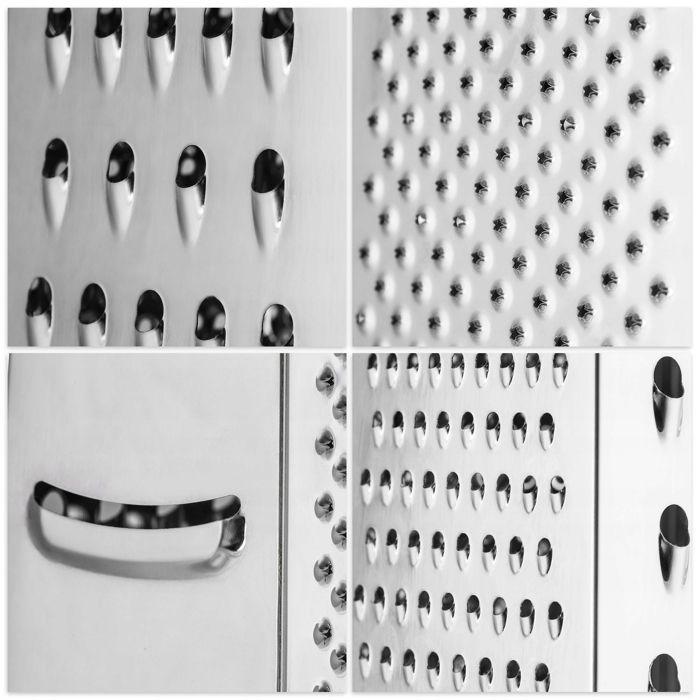 Râpe - kadax - acier inoxydable - 4 faces - poignée confortable - compatible lave-vaisselle