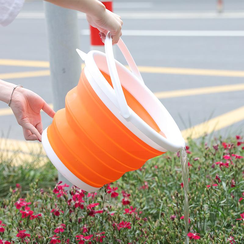 3L Collapsible Bucket Portable Folding Water Bucket Car Washing Fishing Bucket Household Plastic Travel Outdoor Camping Bucket A