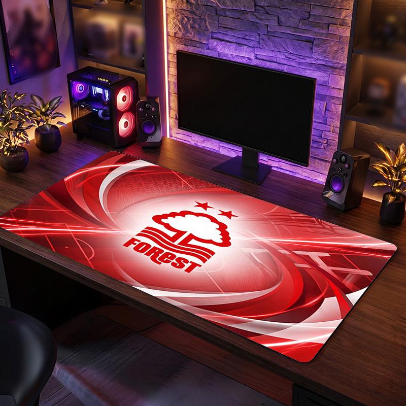 Nottingham Forest Fußball Druck Großes Mauspadd, Anti-Rutsch Erweitertes Gaming Schreibtischmatte für Büro Zuhause