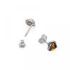 Pandora 292334c04 Moment November Birthstone Honey Eternity Circle Stud Silver Earrings