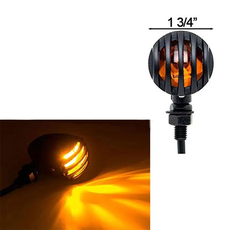12V Turn Signal Light Bullet Vintage Motorcycle Flashing Light LED Sequential Flowing Flashing Lamp For Yamaha Suzuki 2Pcs