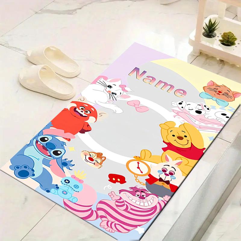 Custom 1Pc Stitch'S Colorful Adventure Rug Office Carpet Indoor Outdoor Entrance Doormat Nonslip Soft And Comfortable Living Room D916305