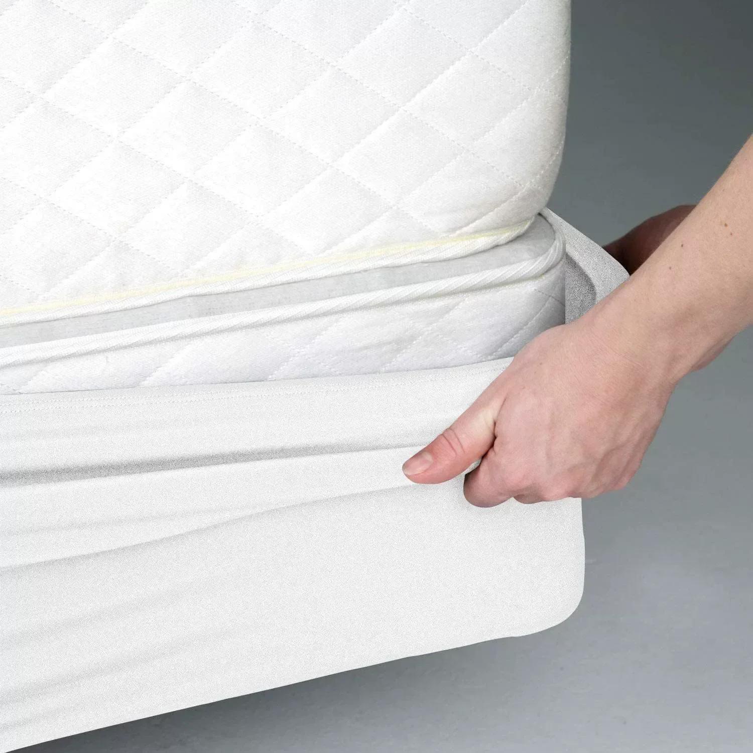 

1PC Box Spring Cover Hotel Quality Wrap Around Bed Skirts - Mattress Protector Encasement - Easy To Install Twin/Full/Queen/King Twin-135X200cm