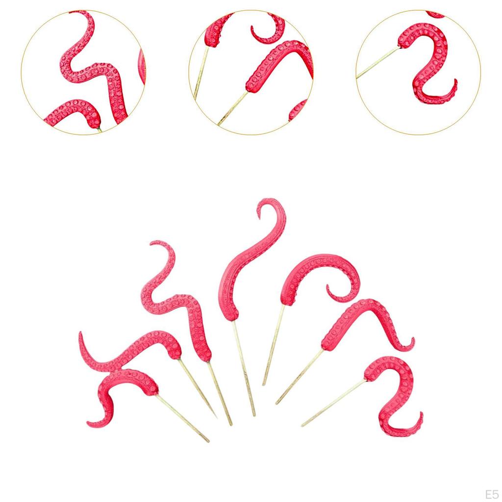 7-częściowa Roślina Macek Ośmiornicy, Ozdoby Dekoracyjne Pocztówkowe na Zewnątrz, Kreatywne Praktyczne