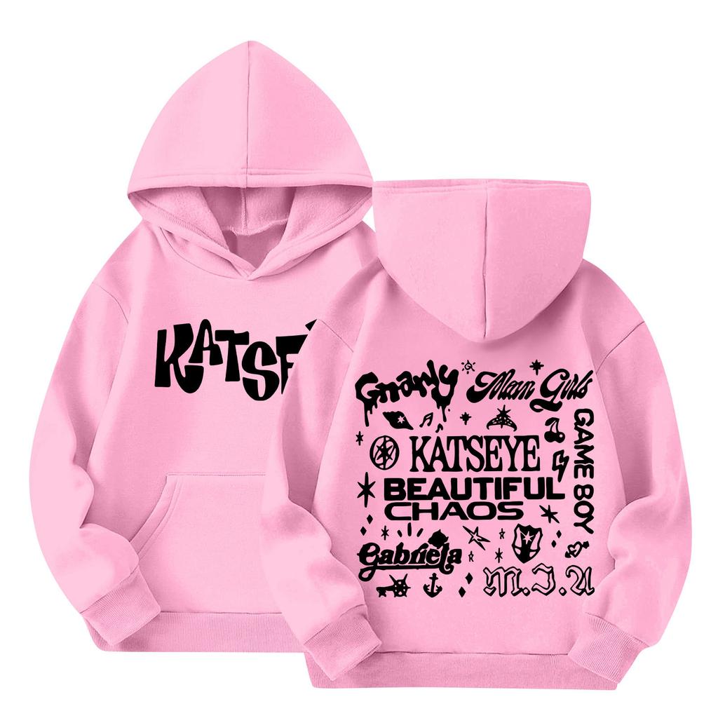 Children's Hooded Gradient Printed Long Sleeved Sweatshirt Loose Women's Sweatshirt Sweatshirt