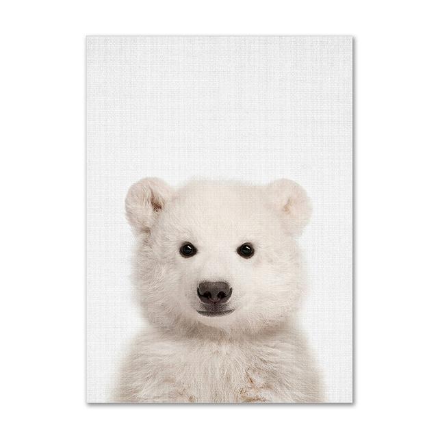 Koala, králík, veverka, slon, plátno, plakát pro dětský pokoj, nástěnný obrázek, tisk zvířat, plátno, malba, severský dětský pokoj