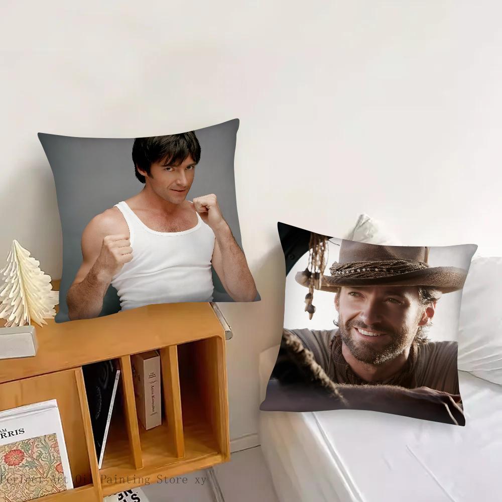 H-Hugh J-Jackman Pillow Case Fashion Square Pillowcase Bedroom Sofa Room Ins Decoration Leisure Cushion Cover 40x40