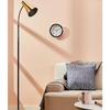 Abstract Wall Clock | Round | Plastic | 8 Inch | Black - Analog