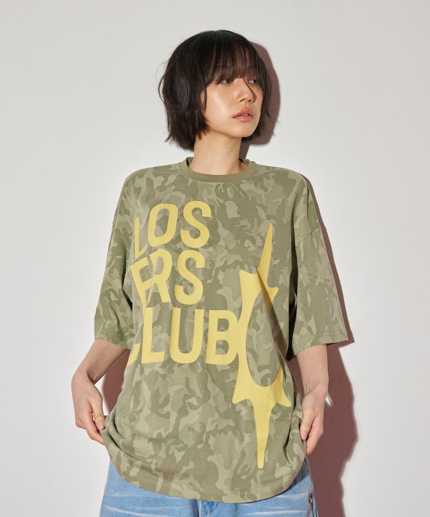 Lujeoseukeulleob Logo Short Sleeve T-Shirt Camo