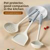 Food Grade Silicone Kitchenware Set Non-Stick Pan High-Temperature Resistant Spatula Soup Spoon Colander Cooking Essentials