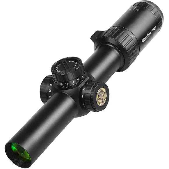 WestHunter Optics HD 1.2-6x24 IR FFP LPVO Riflescope, 30 mm Tube First Focal Plane Illuminated 1/2 MOA Presicion Compact Rifle Scope for Shooting and