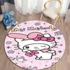 This My Melody Cartoon Round Rug Can Be Used To Decorate Living Rooms, Bedrooms, Sofas, and Playrooms; It Is A Non-slip Rug.